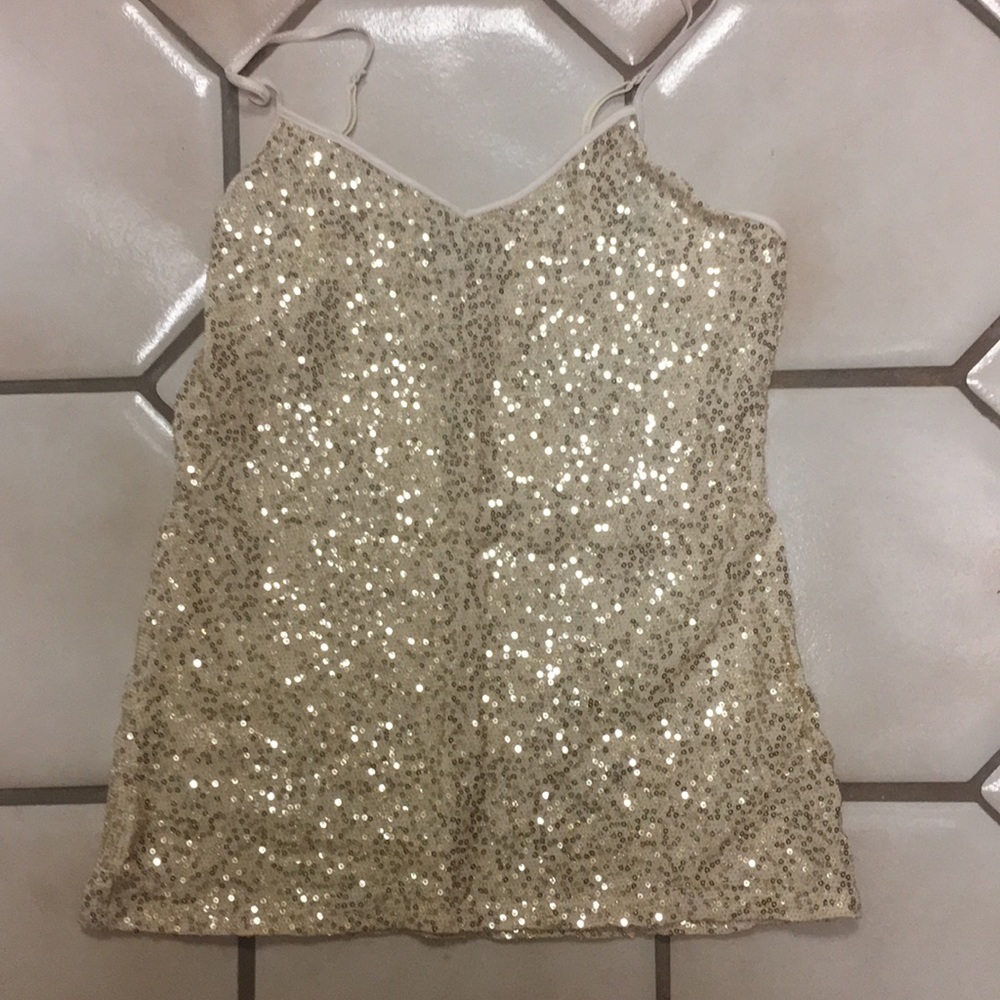 Sparkly Gold Express Tank Top